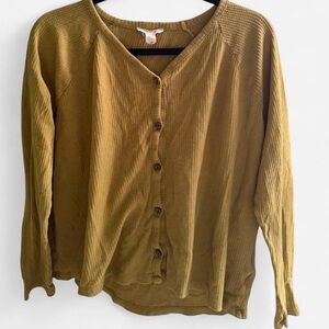 Madewell Tan Ribbed Knit Sweater